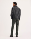 Back view of model wearing Chimera Crafted Khaki Pants, Slim Fit.