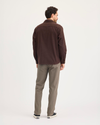 Back view of model wearing Chocolate Chip Crafted Khaki Pants, Slim Fit.