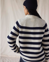 Back view of model wearing Mariner Navy Dockers® x Transnomadica Mariner Sweater.