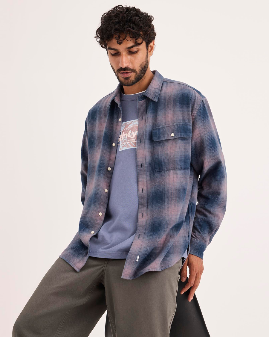 Front view of model wearing Anacortes Toadstool Eighty-Six 1-Pocket Shirt, Relaxed Fit.