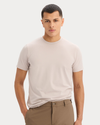 View of model wearing Ashes Of Roses Go Tee, Slim Fit.