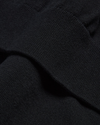 View of model wearing Beautiful Black Cardigan, Regular Fit.