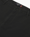 View of model wearing Beautiful Black Essential Chino Pants, Slim Fit.