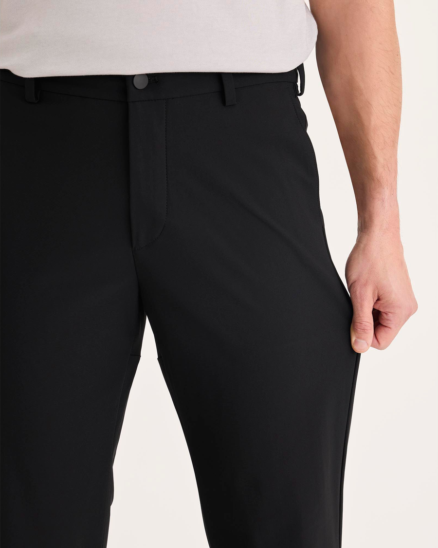View of model wearing Beautiful Black Go Airweave Chino, Straight Fit.