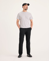 Front view of model wearing Beautiful Black Go Airweave Chino, Straight Fit.