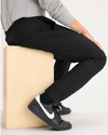 View of model wearing Beautiful Black Go Jogger, Slim Fit with Airweave.