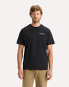 Front view of model wearing Beautiful Black Graphic Tee, Regular Fit.