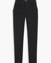 View of model wearing Beautiful Black Mid-Rise Collins Trouser with Sculpt, Slim Fit.
