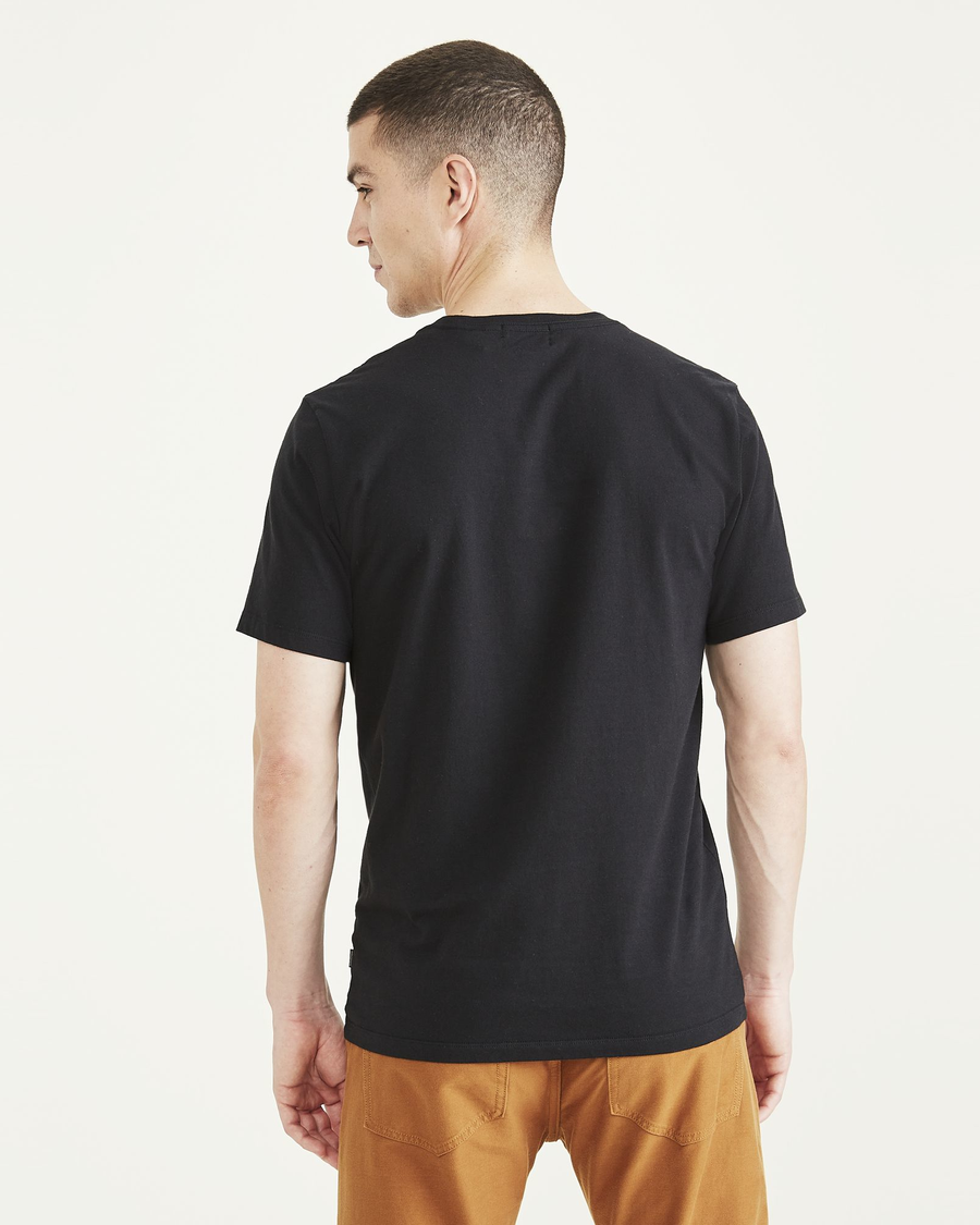 Back view of model wearing Beautiful Black Original Tee.
