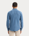 Back view of model wearing Bering Sea Icon Button Up Shirt, Slim Fit.