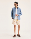 View of model wearing Bounty Summer Earth Men's Straight Fit Ultimate Pull-On Short 8.5".