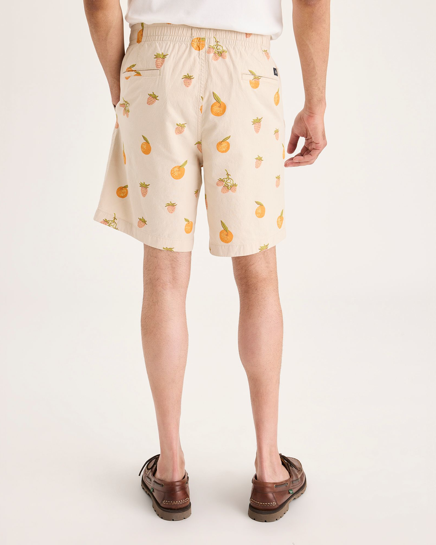 Back view of model wearing Bounty Summer Earth Men's Straight Fit Ultimate Pull-On Short 8.5".