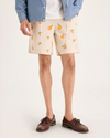Front view of model wearing Bounty Summer Earth Men's Straight Fit Ultimate Pull-On Short 8.5".