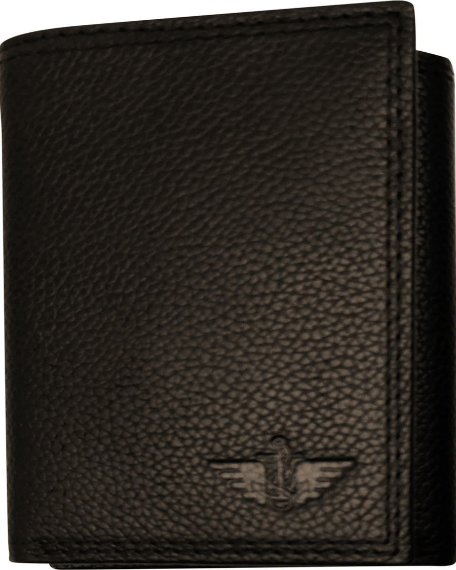View of  Brown Men's Trifold Wallet.