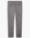 View of model wearing Burma Grey Signature Iron Free Khakis, Skinny Fit with Stain Defender®.