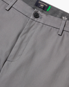 View of model wearing Burma Grey Signature Iron Free Khakis, Skinny Fit with Stain Defender®.