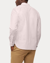 Back view of model wearing Calcite Oxford Shirt, Slim Fit.