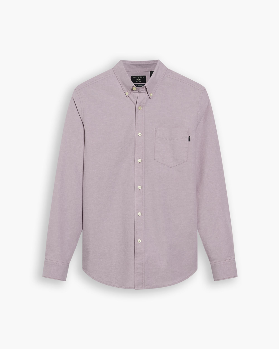 View of model wearing Cecil Toadstool Cut Oxford Shirt, Slim Fit.