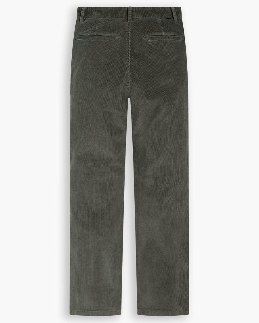 View of model wearing Chimera Blake Chino, High Straight Fit.