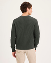 Back view of model wearing Chimera Cardigan, Regular Fit.