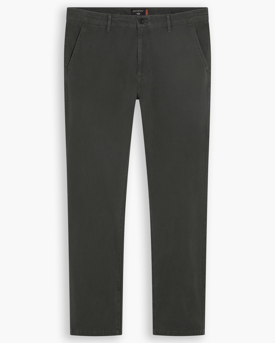 View of model wearing Chimera Essential Chino Pants, Skinny Fit.