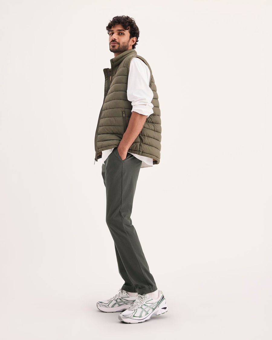 View of model wearing Chimera Go Activeflex Chino, Skinny Fit.