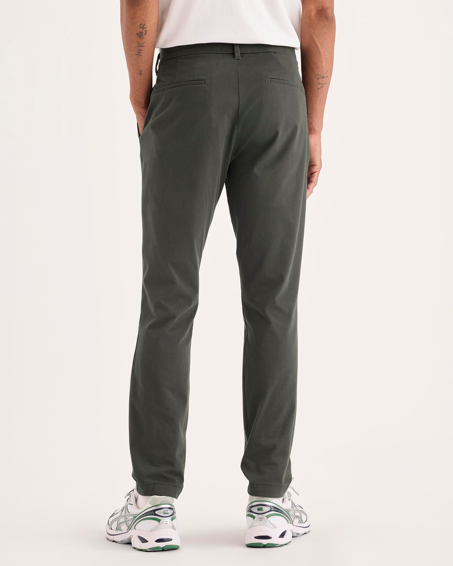 Back view of model wearing Chimera Go Activeflex Chino, Skinny Fit.