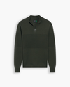 View of model wearing Chimera Quarter Zip Sweater, Regular Fit.