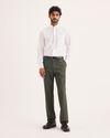 Front view of model wearing Chimera Signature Iron Free Khakis, Slim Fit with Stain Defender®.