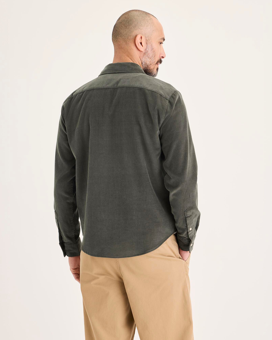 Back view of model wearing Chimera Ultimate Shirt, Regular Fit.