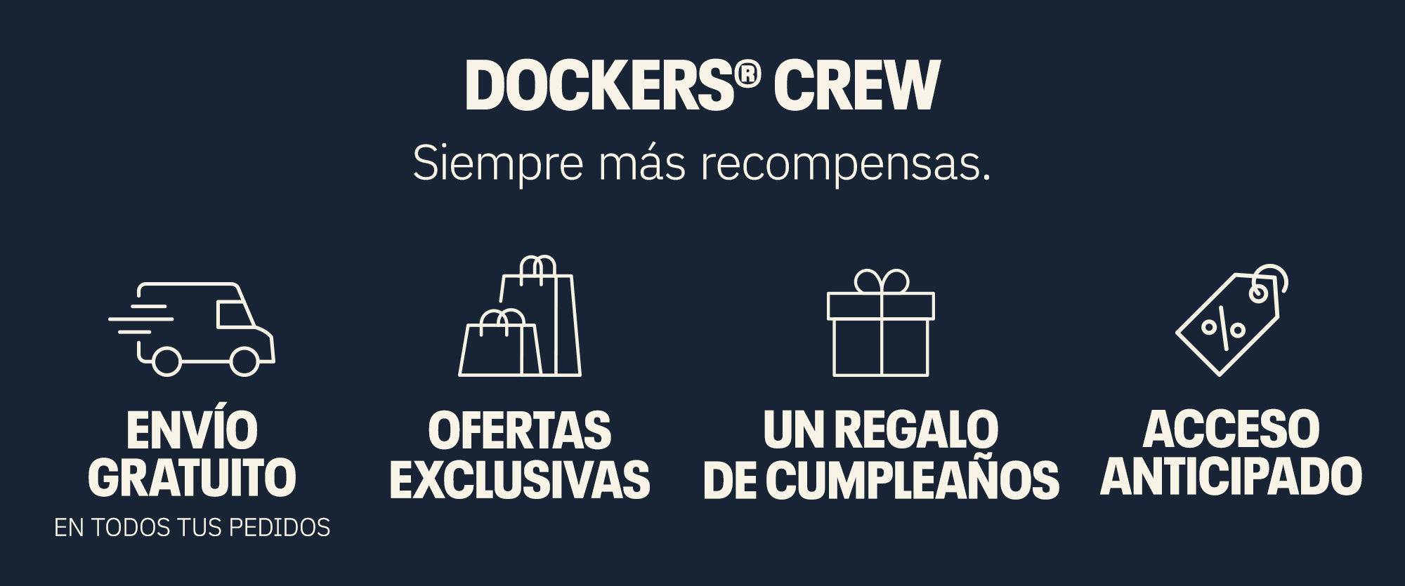 Dockers® Crew loyalty program: Join to shop, save, and enjoy exclusive perks.