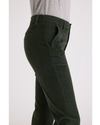 Side view of model wearing Deep Forest Women's Slim Fit Weekend Chino Pants.