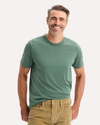View of model wearing Duck Green Original Tee, Slim Fit.