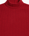 View of model wearing Fire Whirl Mockneck Sweater, Relaxed Fit.