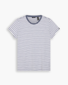 View of model wearing Folkstone Gray Favorite Tee Shirt, Slim Fit.