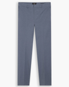 View of model wearing Folkstone Gray Mid-Rise Collins Trouser with Sculpt, Slim FIt.