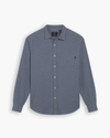 View of model wearing Folkstone Gray Original Shirt, Slim Fit.