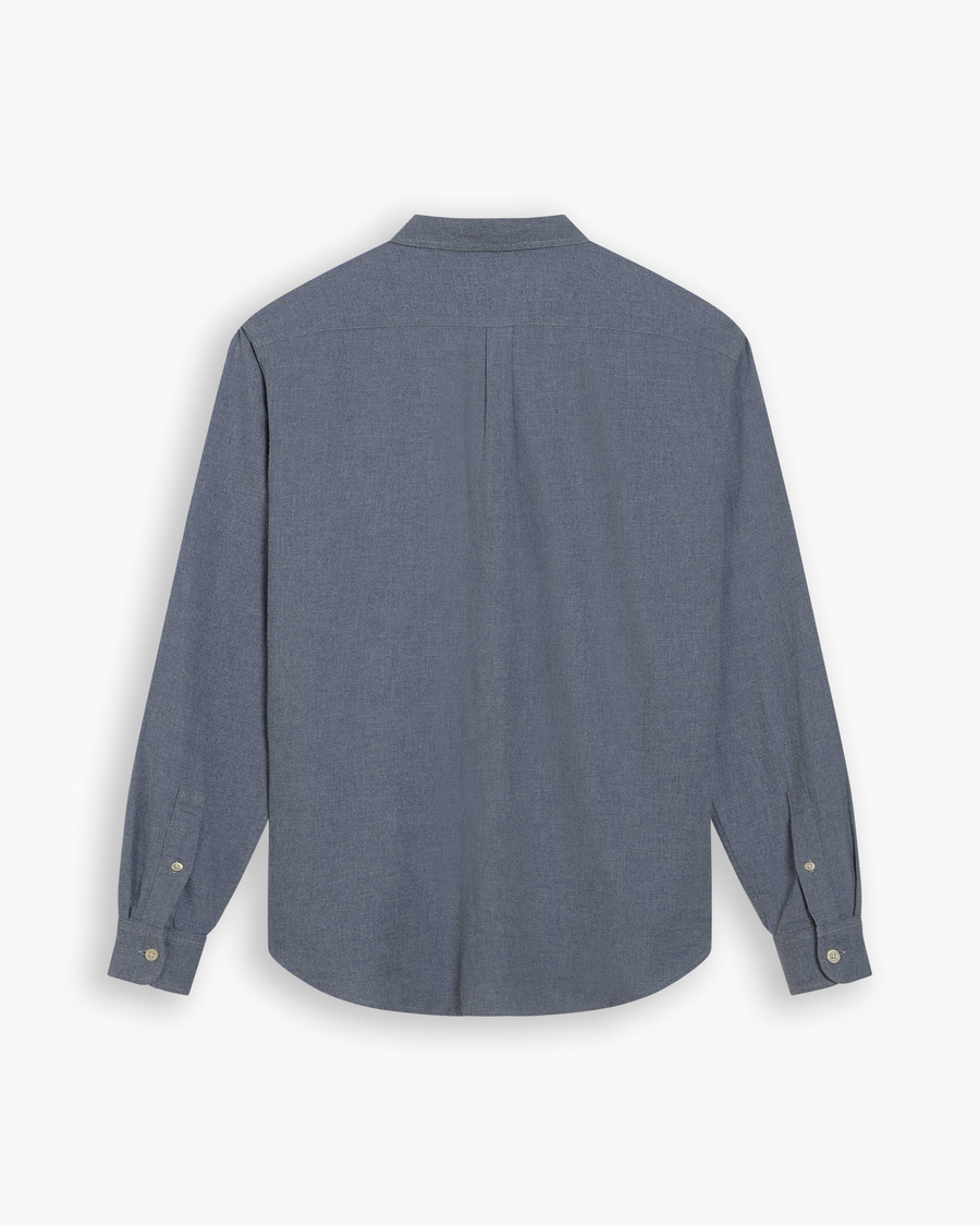 View of model wearing Folkstone Gray Original Shirt, Slim Fit.
