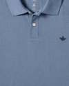 View of model wearing Folkstone Gray Pique Polo, Slim Fit.