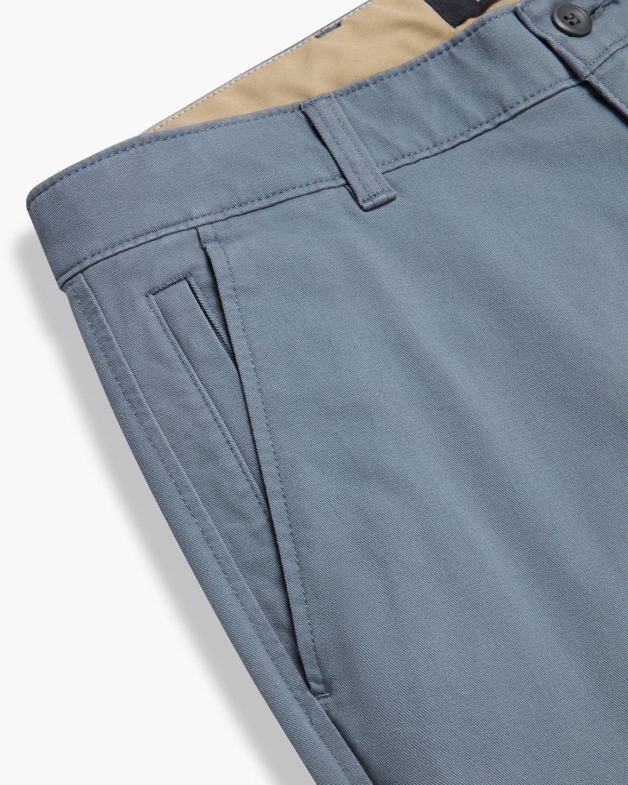 View of model wearing Folkstone Gray Ultimate Chino Pants with Smart 360 Flex™, Skinny Fit.