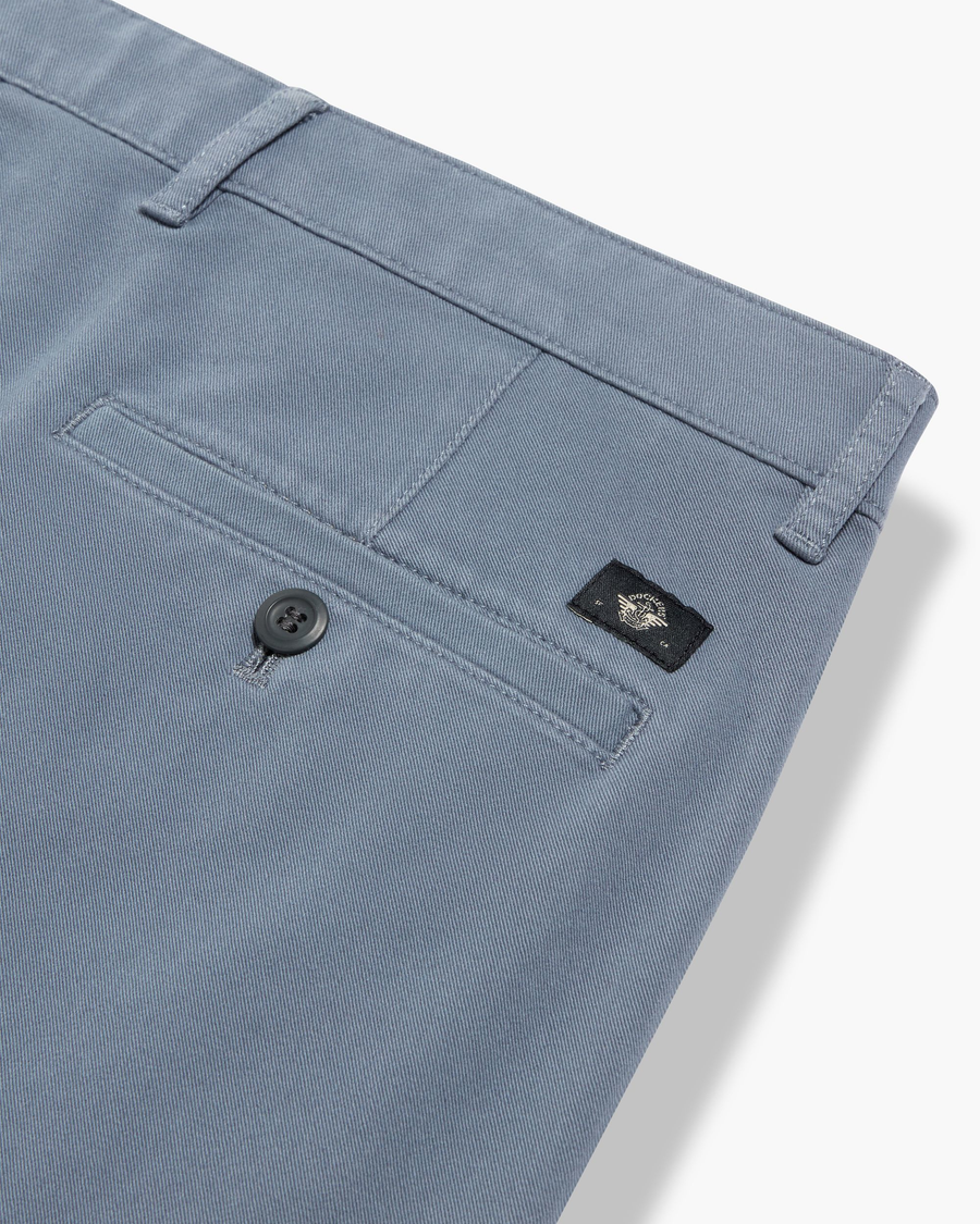 View of model wearing Folkstone Grey Essential Chino Pants, Skinny Fit.