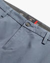 View of model wearing Folkstone Grey Workday Khaki Pants, Slim Fit.