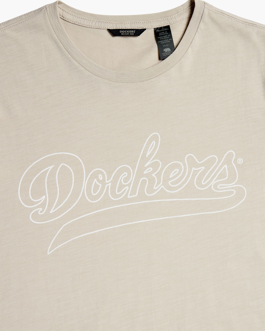 View of model wearing Grit GraphicTee, Slim Fit.