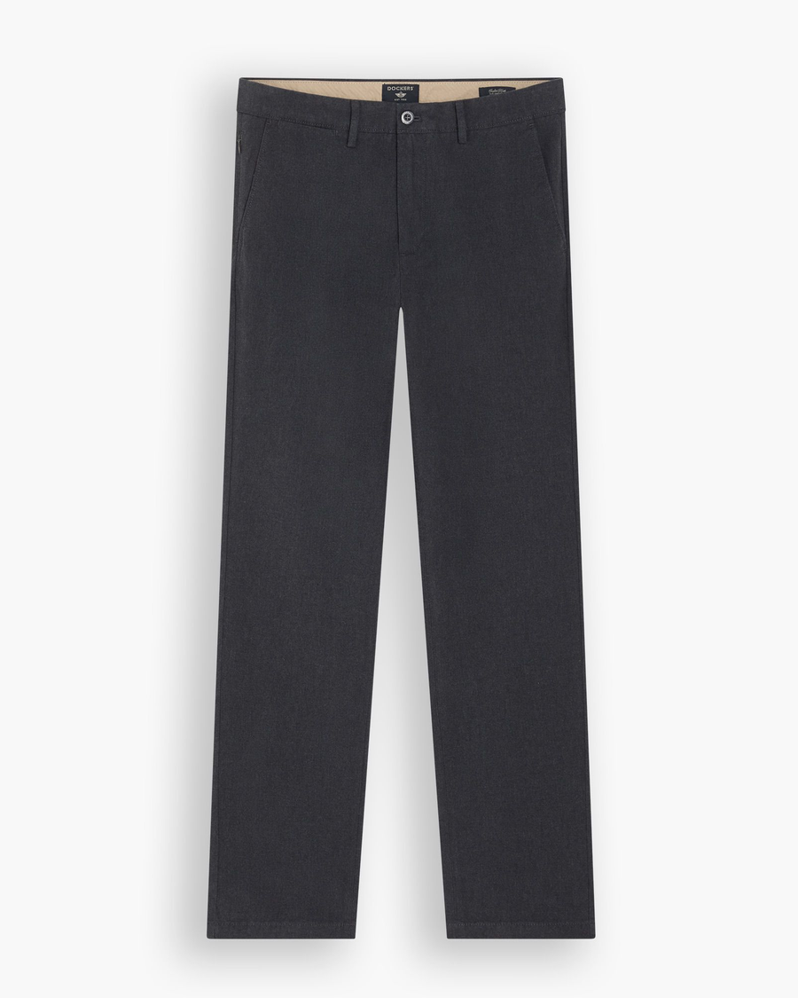 View of model wearing Hammond Grey Heather Crafted Khaki Pants, Slim Fit.