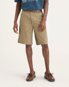 Front view of model wearing Harvest Gold Men's Loose Fit Eighty-Six Dock 10" Shorts.