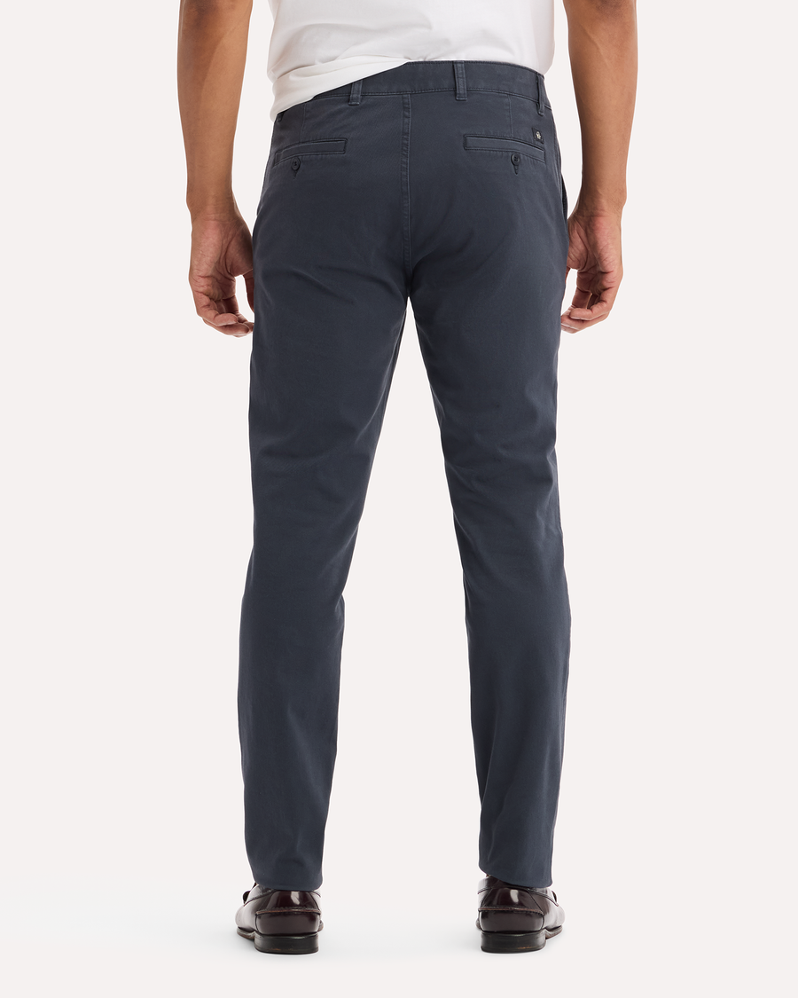 View of model wearing India Ink Ultimate Chinos, Skinny Fit.