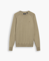 View of model wearing Lemon Pepper Crewneck Sweater, Regular Fit.
