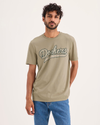 Front view of model wearing Lemon Pepper Graphic Tee, Slim Fit.