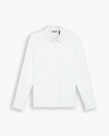 View of model wearing Lucent White 1-Pocket Shirt, Regular Fit.