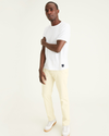 View of model wearing Lucent White Original Tee, Slim Fit.